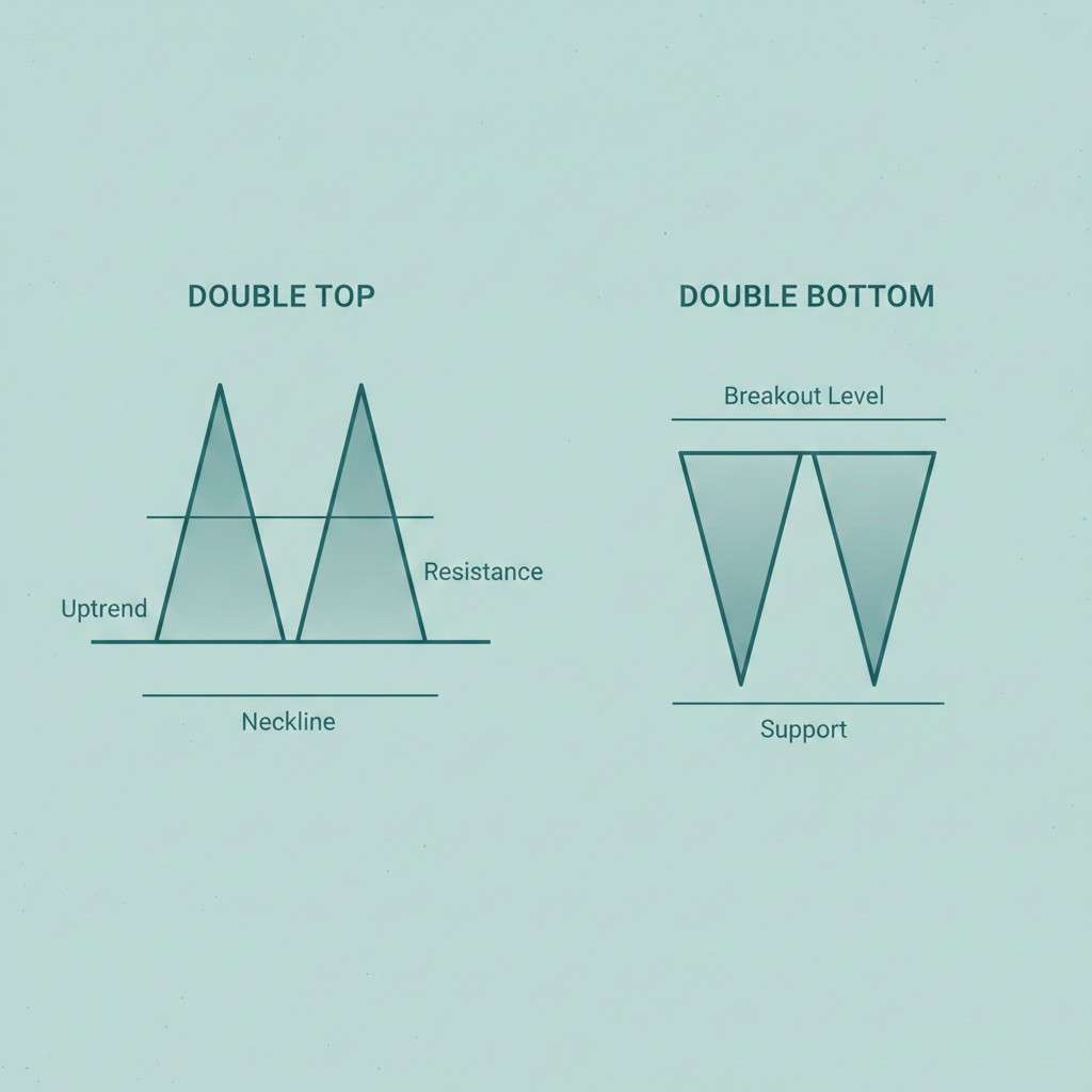 Double Top and Double Bottom Patterns in Reversal Trading