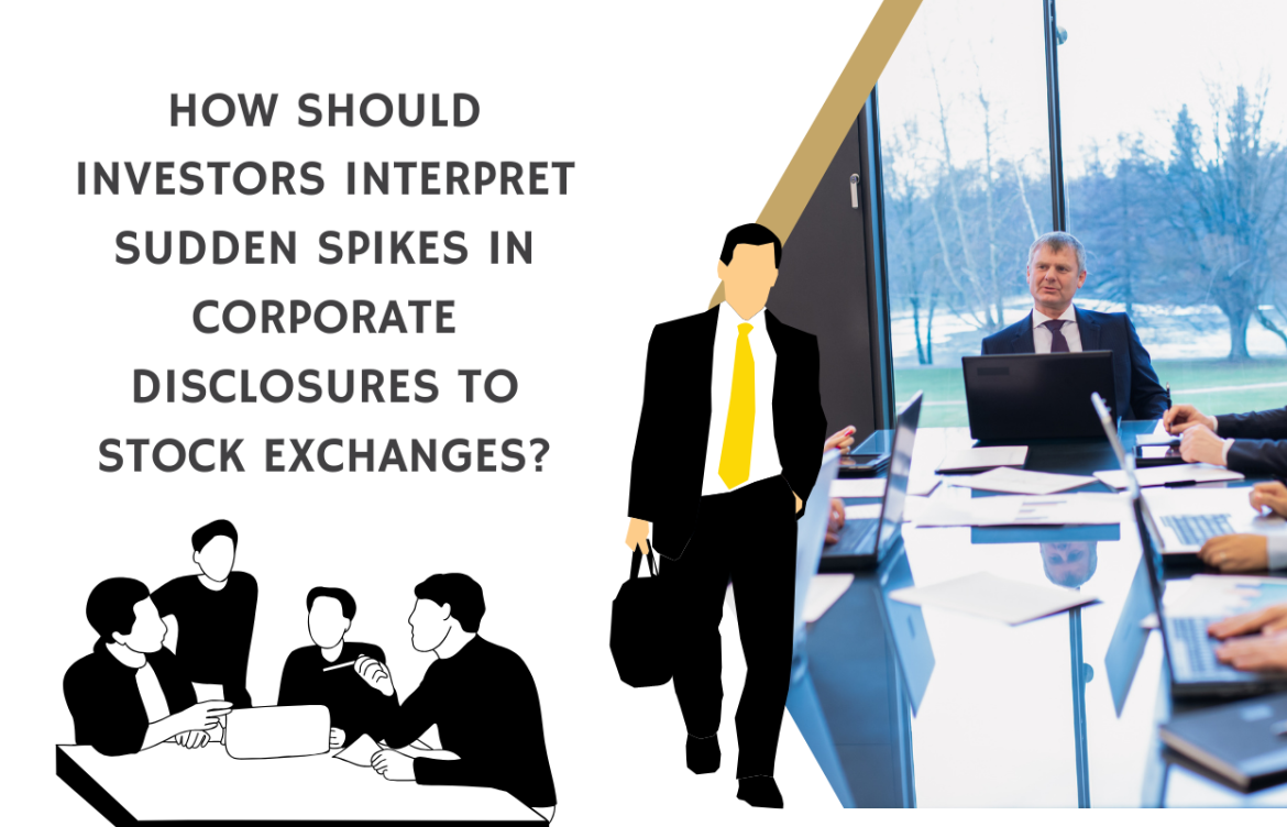 How Should Investors Interpret Sudden Spikes in Corporate Disclosures to Stock Exchanges?